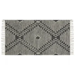 Arbaa Bomullsmatta 80x150 cm Svart/Vit - Textil & mattor Fri frakt