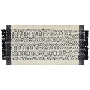 Ketenli Ullmatta 80x150 cm Svart/Vit - Textil & mattor Nyhet