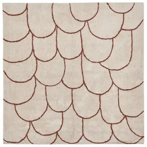 Kampanj Avdan Bomullsmatta 200x200 cm Kvadratisk Beige - Textil & mattor