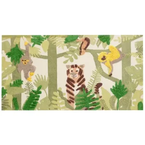 Billigare Janhto Bomullsmatta 80x150 cm Grön - Textil & mattor