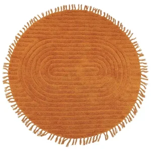 Ryamatta Halfeti 140 cm Rund Orange - Textil & mattor Endast idag