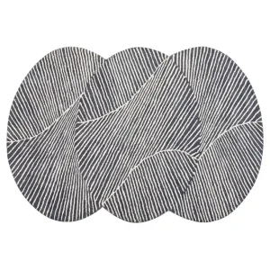 Lägg i varukorgen Zabol Ullmatta 140x200 cm Oval Svart/Vit - Textil & mattor