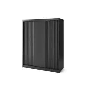 Prescco Garderob 120x220 cm Svart - Förvaring Fynd