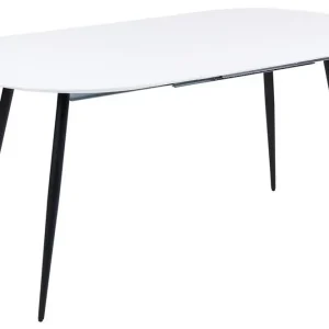 Begränsad tid Castellana Matbord Förlängningsbart 120-160x80 cm Vit/Svart - Möbler