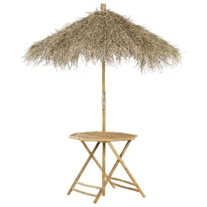 Handla nu Redding Sidobord och Utebord 85 cm Trä Bambu Ljusbrun - Utemöbler & utemiljö