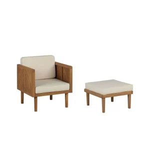 Taviano Utefåtölj Ljusbrun/Beige - Utemöbler & utemiljö Rabatt