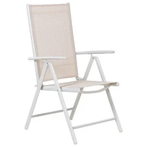 Positionsstol Villacarillo Beige/Vit - Utemöbler & utemiljö Sänkt pris