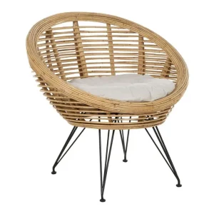 Erbjudandepris Carman Utefåtölj Natural/Svart/Beige - Utemöbler & utemiljö