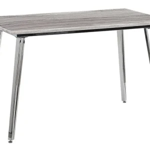 Populärt val Hamiota Matbord 70x120 cm Vit/Silver - Möbler