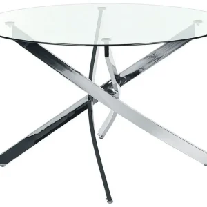 Kampanjpris Vincenzo Matbord 120 cm Rund transparent/Silver - Möbler