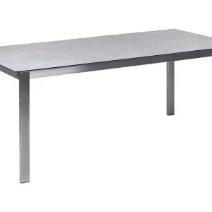 Zervo Matbord Utomhus 180x90 cm Grå/Silver - Utemöbler & utemiljö Populärt val