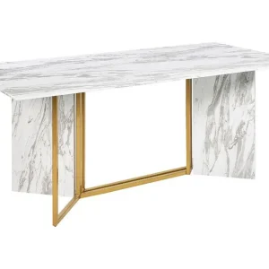 Wikwa Matbord 100x200 cm Vit/Svart/Guld - Möbler Endast idag