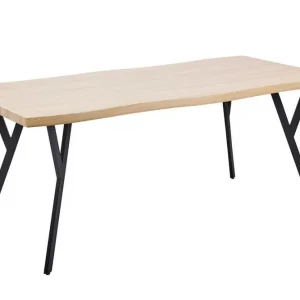 Billigare Tiggiano Matbord Utomhus 180x90 cm Ljusbrun/Svart - Utemöbler & utemiljö
