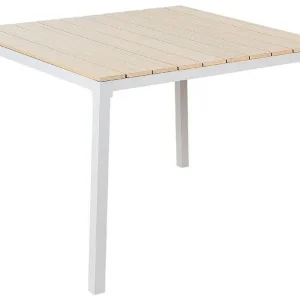 Snabb leverans Edmundston Matbord Utomhus 95x95 cm Beige/Vit - Utemöbler & utemiljö