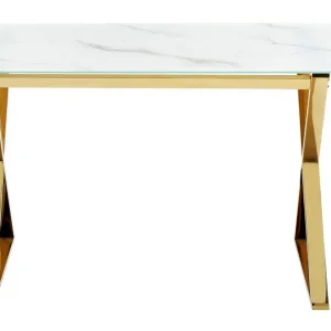 Outlet Foxter Matbord 70x120 cm Vit/Guld - Möbler