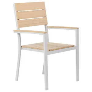 Grosseto Karmstol Utomhus Beige/Vit - Utemöbler & utemiljö Trygg betalning