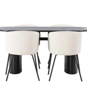 Begränsad tid Venture Home Isolde Matgrupp 180 cm Oval med 4 Berit stolar Beige - Möbler