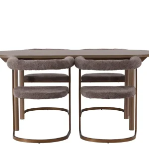 Fynd Venture Home Andy Matgrupp 180 cm Oval med 4 Morning stolar Brun - Möbler