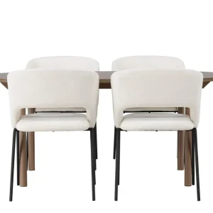 I lager Venture Home Andy Matgrupp 180 cm Oval med 4 Day stolar Svart - Möbler