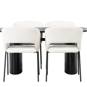 Erbjudande Venture Home Isolde Matgrupp 180 cm Oval med 4 Day stolar Svart - Möbler
