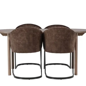 Venture Home Andy Matgrupp 180 cm Oval med 4 Evening stolar Svart - Möbler Köp online