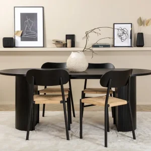 Rabatter Venture Home Bianca Matgrupp 200 cm Oval med 4 Polly stolar Svart - Möbler