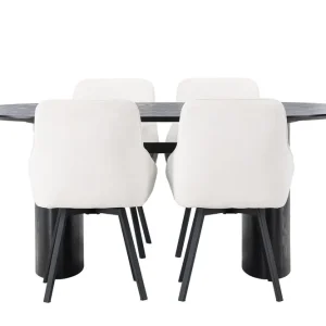 Rea Venture Home Isolde Matgrupp 180 cm Oval med 4 Rosie stolar Beige - Möbler
