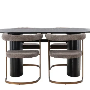 Venture Home Isolde Matgrupp 180 cm Oval med 4 Morning stolar Brun - Möbler Trygg betalning