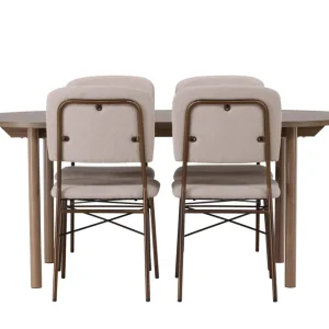 Begränsat antal Venture Home Andy Matgrupp 180 cm Oval med 4 Seda stolar Beige - Möbler