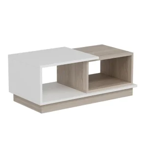 Begränsat antal Schmida Soffbord 90x45 cm Vit/Brun - Möbler