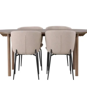 Outlet Venture Home Andy Matgrupp 180 cm Oval med 4 Modesto stolar Beige - Möbler