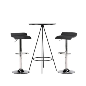 Expressleverans Venture Home Bistro Matgrupp 60 cm Rund med 2 Jonna stolar Svart - Möbler