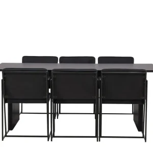 Venture Home Vail Matgrupp 200 cm Rektangulär med 6 Richmond stolar Svart - Möbler Sänkt pris