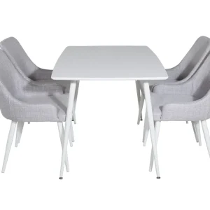 Billigare Venture Home Polar Matgrupp 120 cm Rektangulär med 4 Plaza stolar Grå - Möbler