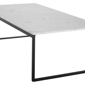 Handla nu Venture Home Estelle Soffbord 120 cm Vit/Svart - Möbler