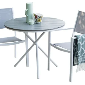 Begränsat erbjudande Venture Home Parma Cafégrupp + 4 Utestolar Grå/Vit - Utemöbler & utemiljö