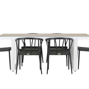 Venture Home Merlo Matgrupp Utomhus + 6 Utestolar Vit - Utemöbler & utemiljö Begränsat antal