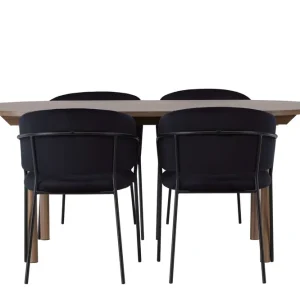 Venture Home Andy Matgrupp 180 cm Oval med 4 Selma Stolar Natur - Möbler Fri frakt