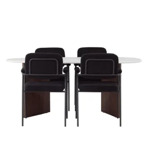 Rea Venture Home Grönvik Matgrupp 180 cm Oval med 4 Yesterday Stolar Mocca - Möbler