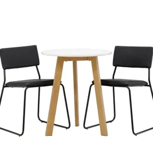 Erbjudande Venture Home Leonora Matgrupp 65 cm Rund med 2 Kenth Stolar Svart - Möbler