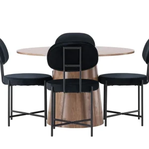 Rabatt Venture Home Lanzo Matgrupp 120 cm Rund med 4 Stella Stolar Natur - Möbler
