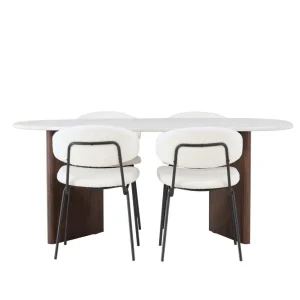 Venture Home Grönvik Matgrupp 180 cm Oval med 4 Chico Stolar Mocca - Möbler Reapris