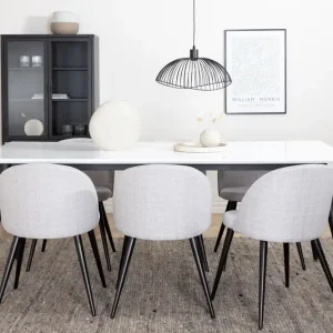 Venture Home Jimms Matgrupp 195 cm Rektangulär med 6 Sedavi Stolar Svart - Möbler Bästa pris