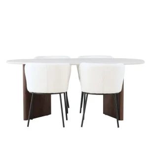 Rabatter Venture Home Edina Matgrupp 180 cm Oval med 4 Edina Stolar Mocca - Möbler