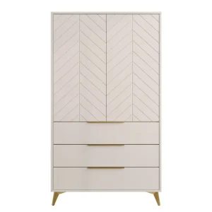 Rabatter Vemdalen Garderob 104 cm Sand beige - Förvaring