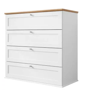 Beställ nu Hammerdal Byrå 92 cm Vit/Ek - Förvaring