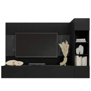 Bernice Tv-skåp 38x150 cm Svart - Möbler Reapris