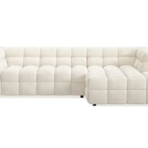 Andrarum Elise 4-sits Bubblig Soffa med Divan Höger Beige Teddy - Möbler Handla nu