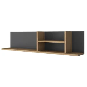 Extra rabatt Vägghylla Friederich 120 cm Valnöt/Antracit - Förvaring