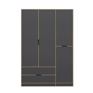 Trygg betalning Munna Garderob 140x208 cm Antracit - Förvaring